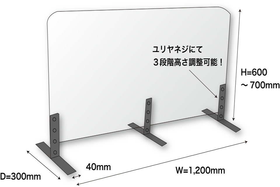 飛沫防止アクリルパーテーション｜製品紹介｜棚橋工業株式会社